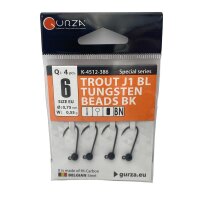 Gurza Tungsten Jighaken J3 #6 (black) 0,75 / 0,55g