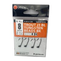 Gurza Tungsten Jighaken J3 #8 (black) 0,70 / 0,19g