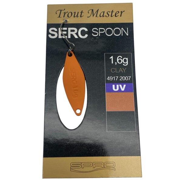 Trout Master SERC Spoon 1,6g #Clay UV