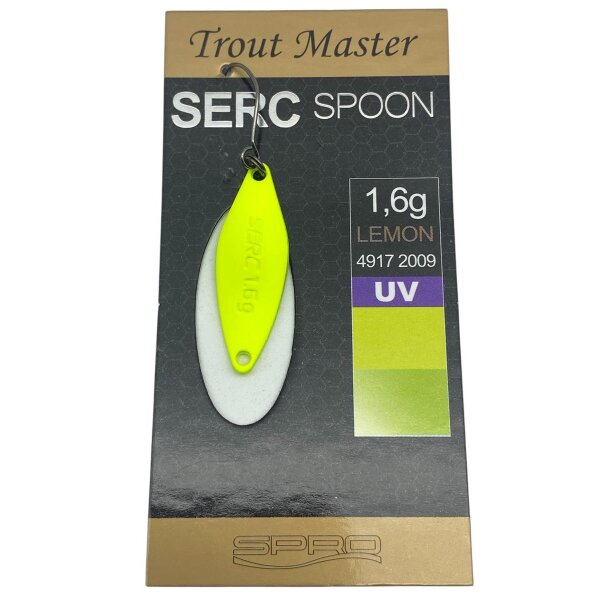 Trout Master SERC Spoon 1,6g #Lemon UV