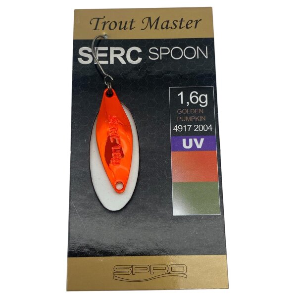 Trout Master SERC Spoon 1,6g #Golden Pumpkin UV