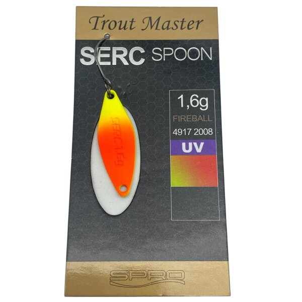 Trout Master SERC Spoon 1,6g #Fireball UV